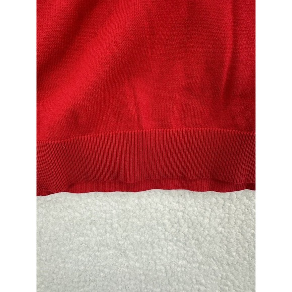 Alfani Mens V Neck Pullover Sweater, Cherry Candy Red, Size Large - Picture 7 of 10